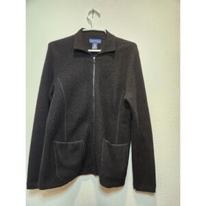 Charter Club 100% Wool Zip Sweater Jacket Womens Medium Woolmark Australia
